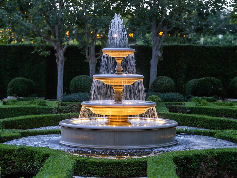 Water feature at entrance of Rishabraj Kora Kendra project