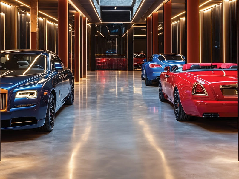 Covered parking facility at Rishabraj Kora Kendra Borivali West